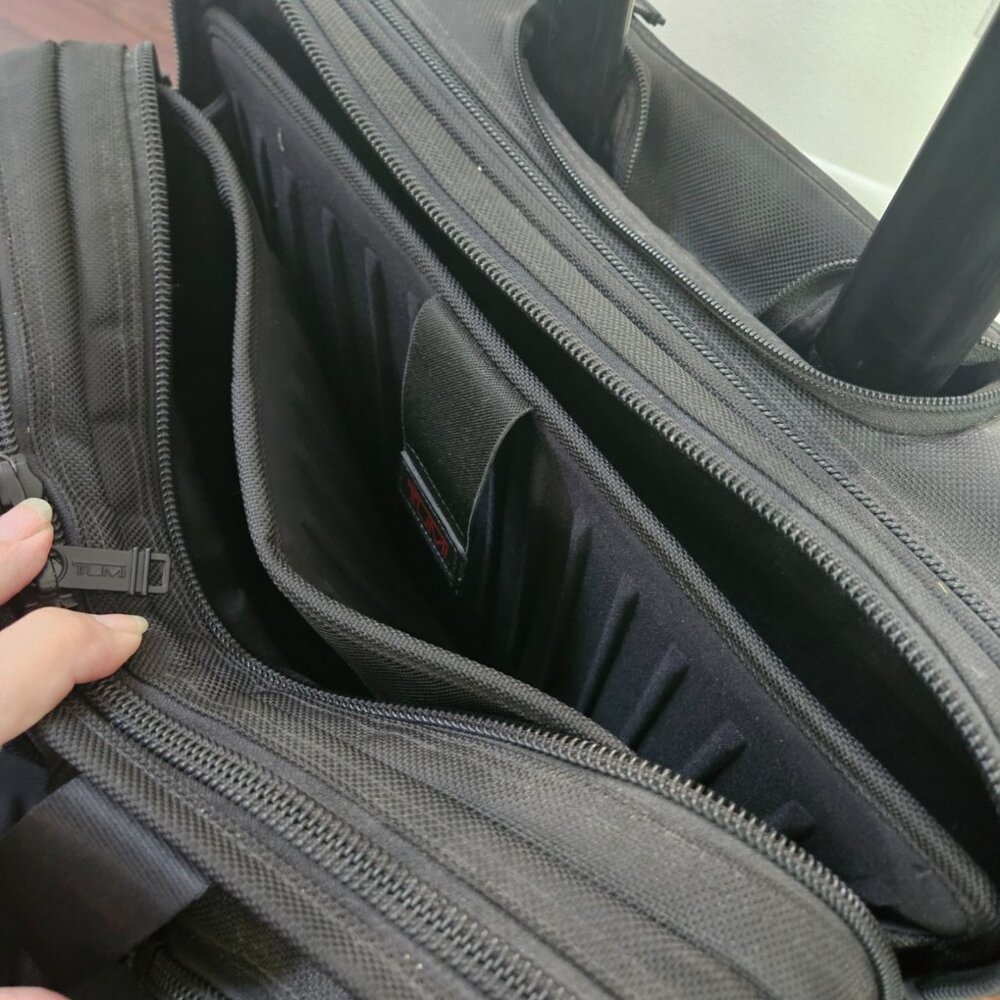 TUMI 26103DH Alpha Rolling Laptop Bag under seat carry-on luggage topper - Picture 9 of 11